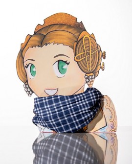 Braga de cuello tela pañuelo fallera elástica | Ideal para regalar a toda la comisión con referencia FALL-braga cuello simple...